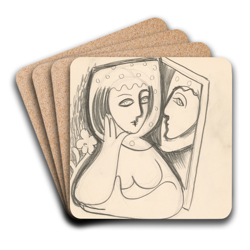 ena so zrkadlom. by Mikul Galanda Art Drink Coaster set ena so zrkadlom. by Mikul Galanda Art Drink Coaster set