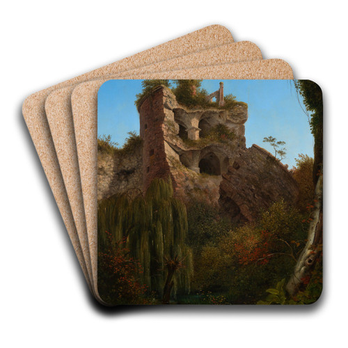 Der Gesprengte Turm des Heidelberger Schlosses by Christian Philipp Kster Art Drink Coaster set