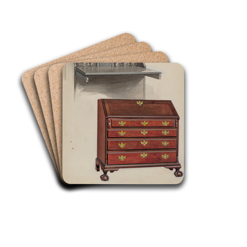 Desk by Aaron Dermansky Drink Coasters - set of 4