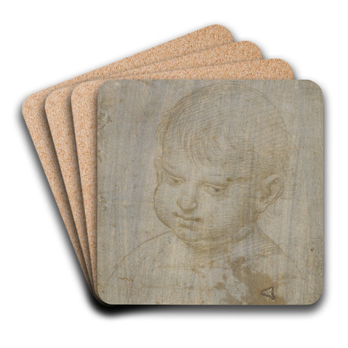 A child's head by Raphael Art Drink Coaster set