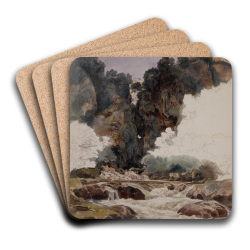 The Neptune Grotto close to Tivoli by Ernst Fries Art Drink Coaster set