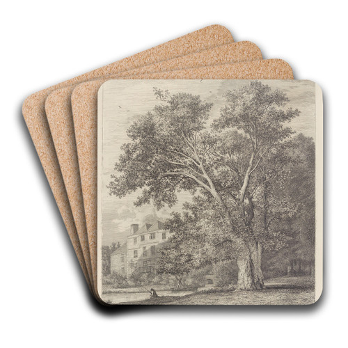 The Plane Tree At Lee Court by Jacob George Strutt Art Drink Coaster set The Plane Tree At Lee Court by Jacob George Strutt Art Drink Coaster set