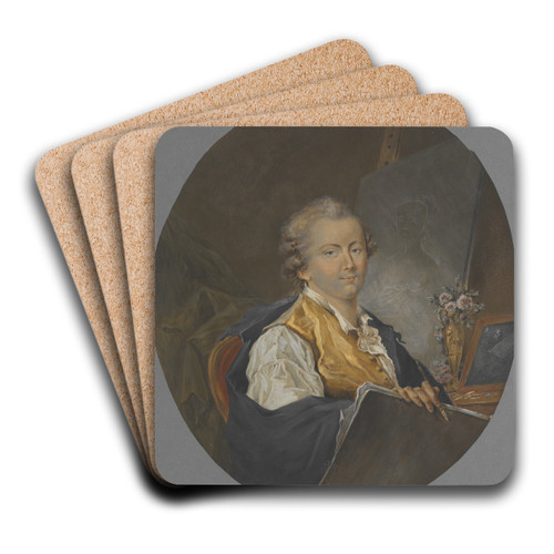 The miniature painter Peter Adolf Hall by Michel-Martin Drolling Art Drink Coaster set