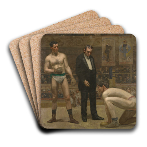 Taking theCount by Thomas Eakins Art Drink Coaster set