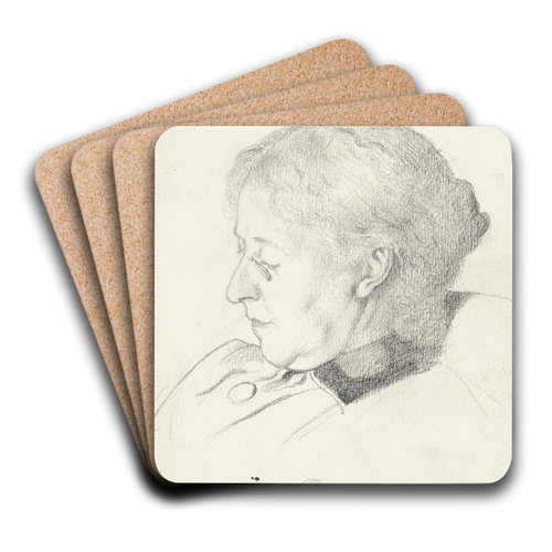 Luise Scholderer by Otto Scholderer Art Drink Coaster set Luise Scholderer by Otto Scholderer Art Drink Coaster set