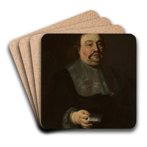 Portrait of a man by Johann Heinrich Am Ende Art Drink Coaster set