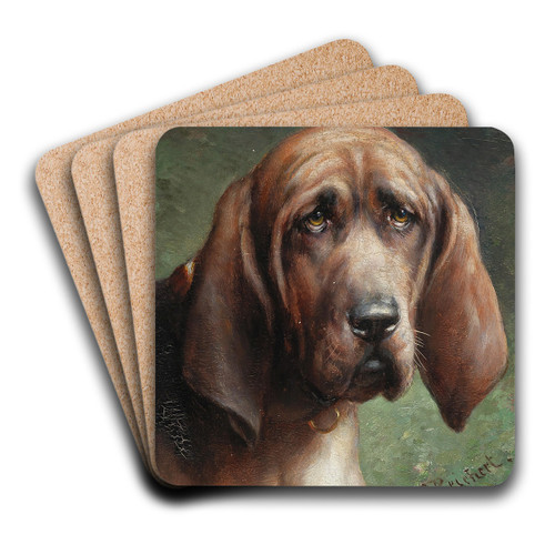 A Good Friend by Carl Reichert Art Drink Coaster set