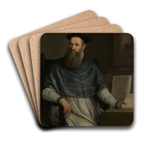 Portrait of Daniele Barbaro by Paolo Veronese Art Drink Coaster set