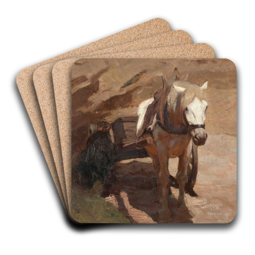 In the Sand-pit by Henry Keller Art Drink Coaster set
