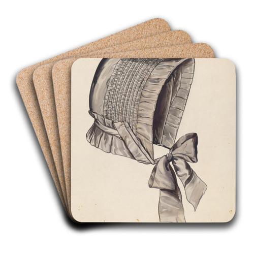 Bonnet by Lillian Causey Art Drink Coaster set