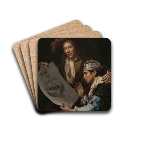 Allegory on the French Invasion of 1672 by Johannes van Wijckersloot Drink Coasters - set of 4