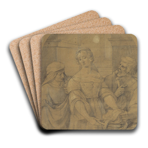 The Daughter of Herodias by Friedrich Wilhelm Schadow Art Drink Coaster set