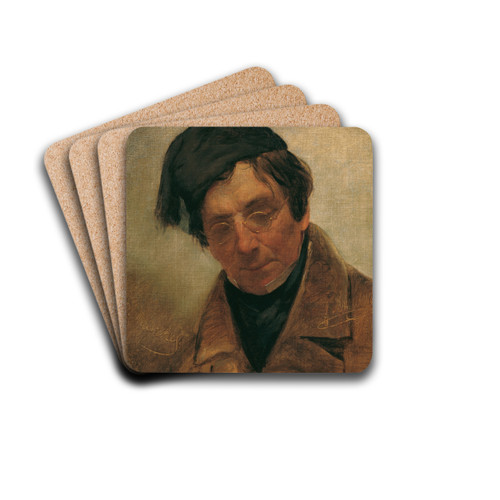 Der Bildhauer Pompeo Marchesi by Friedrich von Amerling Drink Coasters - set of 4
