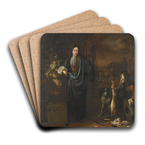 Portrait of Silvester van Tongeren by Jan Weenix Art Drink Coaster set Portrait of Silvester van Tongeren by Jan Weenix Art Drink Coaster set