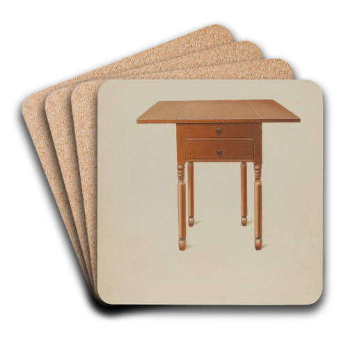 Shaker Table by Alfred H. Smith Art Drink Coaster set Shaker Table by Alfred H. Smith Art Drink Coaster set
