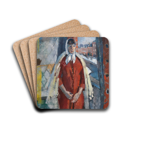 Woman at the Window by Rik Wouters Drink Coasters - set of 4 Woman at the Window by Rik Wouters Drink Coasters - set of 4