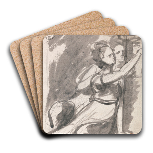 Two Sisters by George Romney Art Drink Coaster set