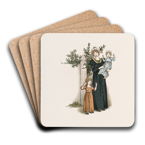 The Pied Piper of Hamelin Pl 20 by Kate Greenaway Art Drink Coaster set The Pied Piper of Hamelin Pl 20 by Kate Greenaway Art Drink Coaster set