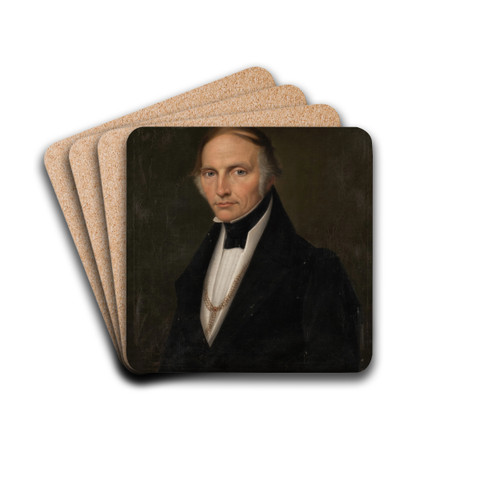 Portrait of a gentleman in tailcoat by Friedrich Wilhelm Maul Drink Coasters - set of 4