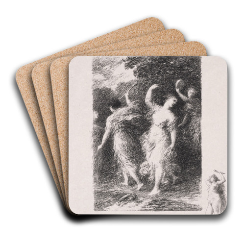 Bacchus by Henri Fantin-Latour Art Drink Coaster set