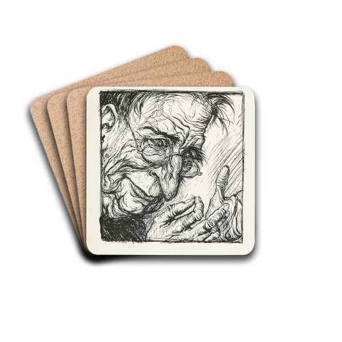 The Flea and the Man by Arthur Rackham Drink Coasters - set of 4