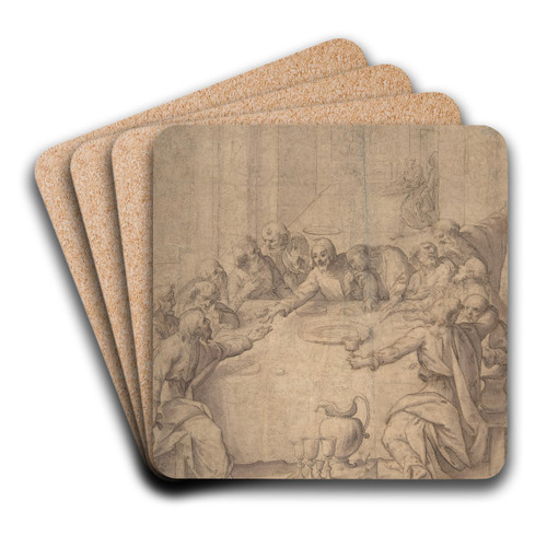 The Last Supper by Francesco Curia Art Drink Coaster set