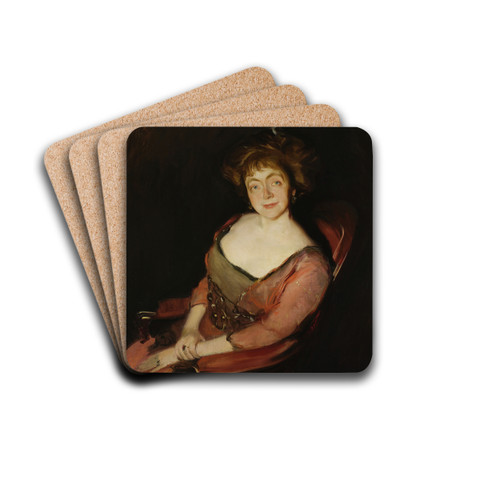 Portrait of Janina Dziekoska ne Korsak by Konrad Krzyanowski Drink Coasters - set of 4