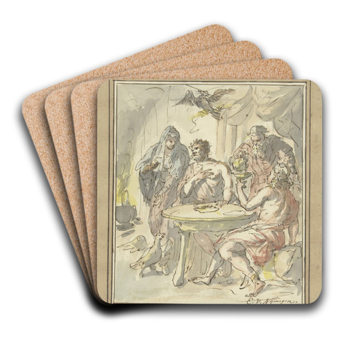 Philemon en Baucis by Elias van Nijmegen Art Drink Coaster set Philemon en Baucis by Elias van Nijmegen Art Drink Coaster set