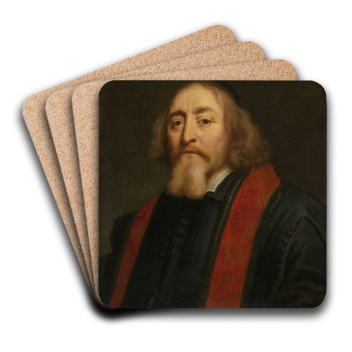 Portrait of Jan Amos Comenius by Jrgen Ovens Art Drink Coaster set Portrait of Jan Amos Comenius by Jrgen Ovens Art Drink Coaster set