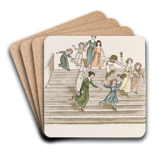 The Pied Piper of Hamelin Pl 24 by Kate Greenaway Art Drink Coaster set The Pied Piper of Hamelin Pl 24 by Kate Greenaway Art Drink Coaster set
