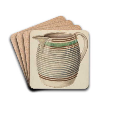 Water Pitcher by Al Curry Drink Coasters - set of 4