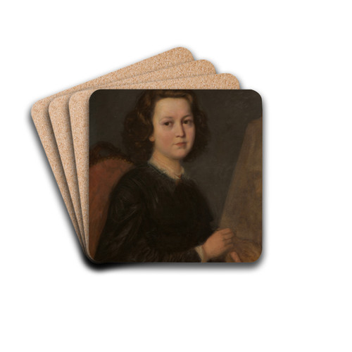 Portrait of Jzefa Geppert by Aleksander Kotsis Drink Coasters - set of 4