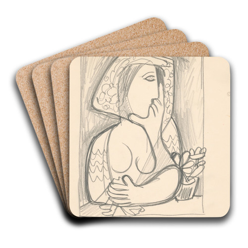 ena s kvetinom by Mikul Galanda Art Drink Coaster set ena s kvetinom by Mikul Galanda Art Drink Coaster set
