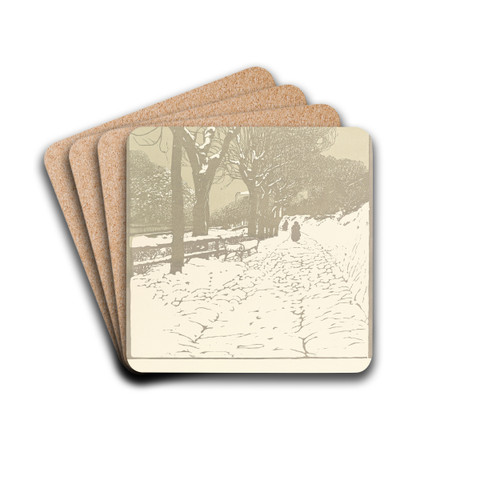 Winter (Hohe Warte in Wien) by Carl Moll Drink Coasters - set of 4