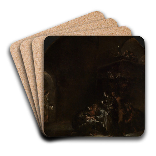 Beschneidung Christi by Leonaert Bramer Art Drink Coaster set