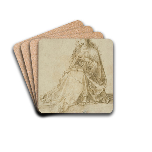 The Virgin Annunciate by Albrecht Drer Drink Coasters - set of 4