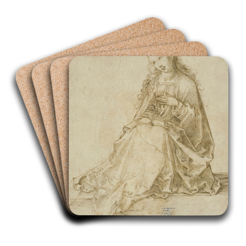 The Virgin Annunciate by Albrecht Drer Art Drink Coaster set