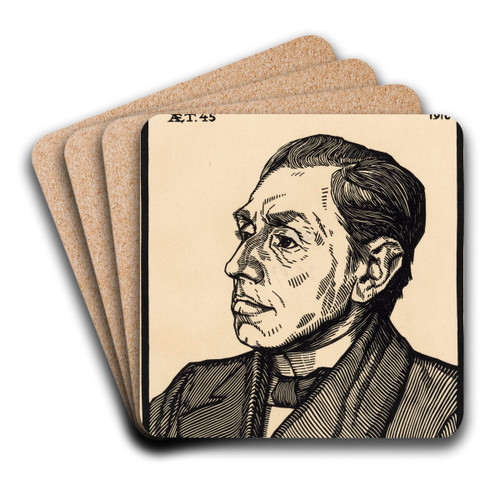 Portret van Hendricus Petrus Bremmer by Julie de Graag Art Drink Coaster set