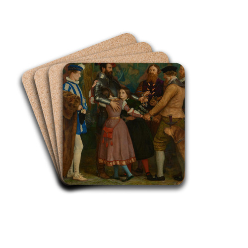 The Ransom by Sir John Everett Millais Drink Coasters - set of 4 The Ransom by Sir John Everett Millais Drink Coasters - set of 4
