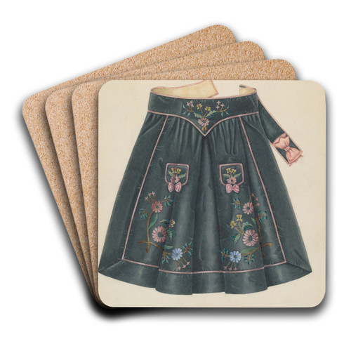 Apron by Gertrude Lemberg Art Drink Coaster set Apron by Gertrude Lemberg Art Drink Coaster set