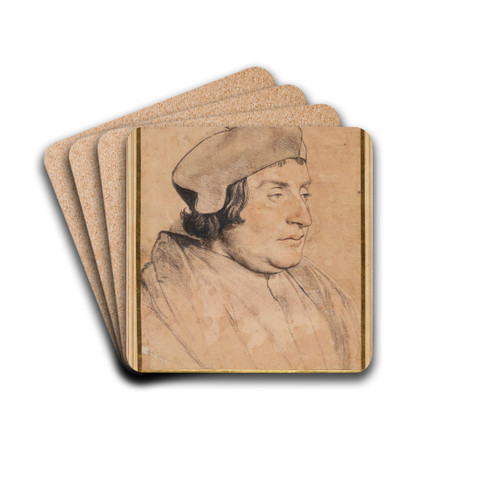 Portrait of a Scholar or Cleric by Hans Holbein The Younger Drink Coasters - set of 4