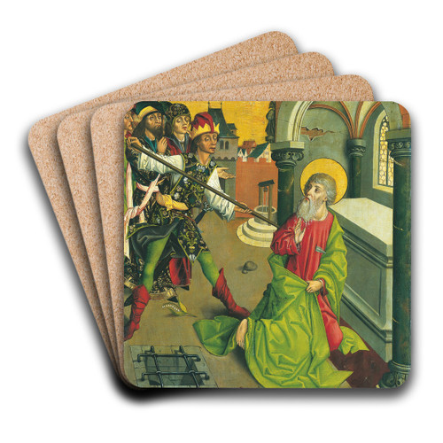 The Martyrdom of St Thomas by Master of the Winkler Epitaph Art Drink Coaster set