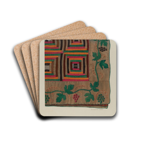 Log Cabin Quilt by Charlotte Angus Drink Coasters - set of 4