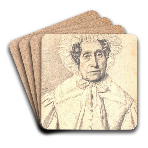 Portrt af Maren Krohn, f Rasmussen by Christen Kbke Art Drink Coaster set