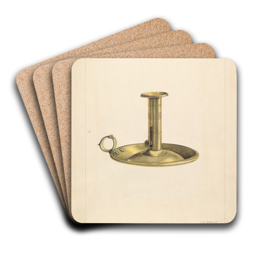 Candlestick by John Jordan Art Drink Coaster set