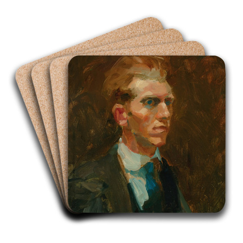 Portrait Of A Young Man by George Luks Art Drink Coaster set