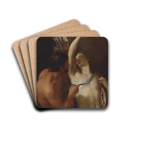 Daedalus And Icarus by Andrea Sacchi Drink Coasters - set of 4