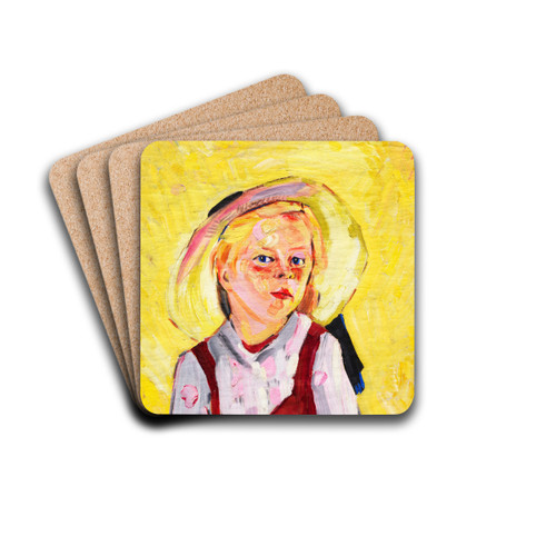 Bauernkind aus Arrode by Peter August Bckstiegel Drink Coasters - set of 4