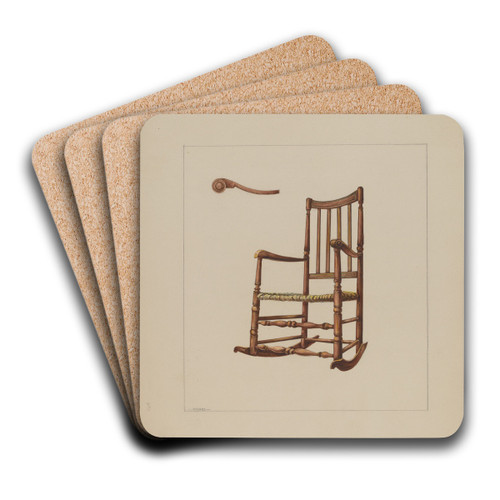 Rocking Chair by Henry Meyers Art Drink Coaster set