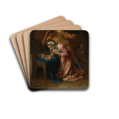 Birth of Christ by Nicolas Poussin Drink Coasters - set of 4 Birth of Christ by Nicolas Poussin Drink Coasters - set of 4
